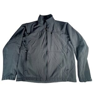 Tumi Softshell Jacket Dark Gray Full Zip Fleece Lined Water Resistant M